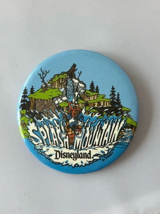 Vintage 80’s Disneyland Splash Mountain 3in Button Pin Set of 2 Cast Member Excl - Picture 8 of 9
